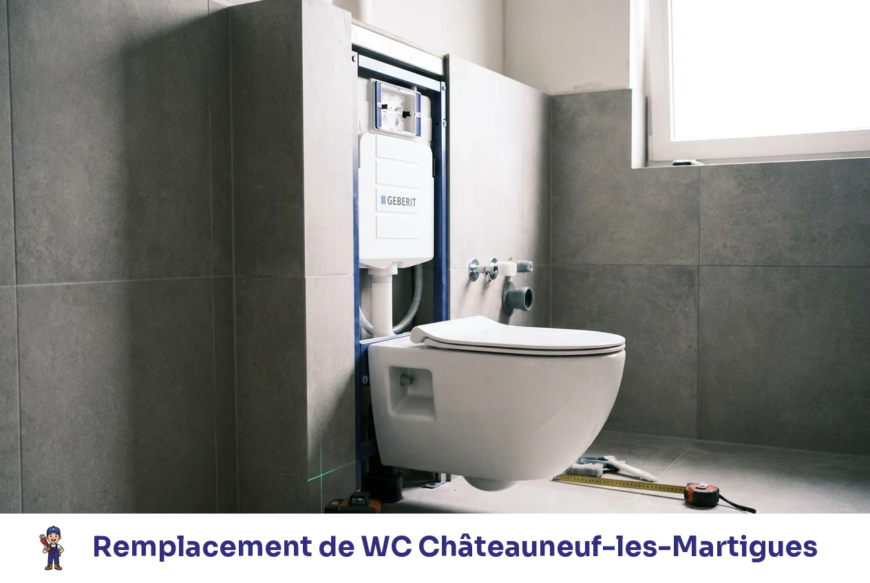 Remplacement de WC à Châteauneuf-les-Martigues