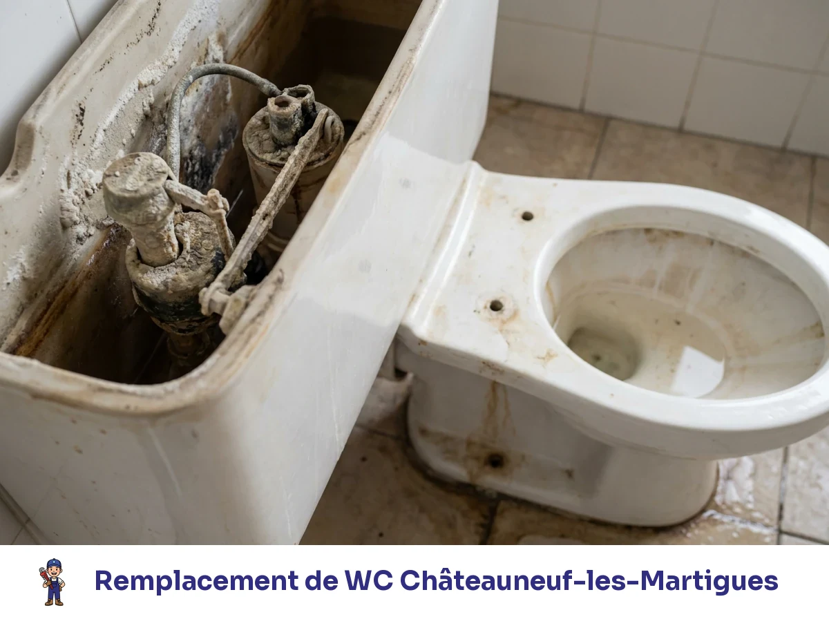 Remplacement de WC à Châteauneuf-les-Martigues