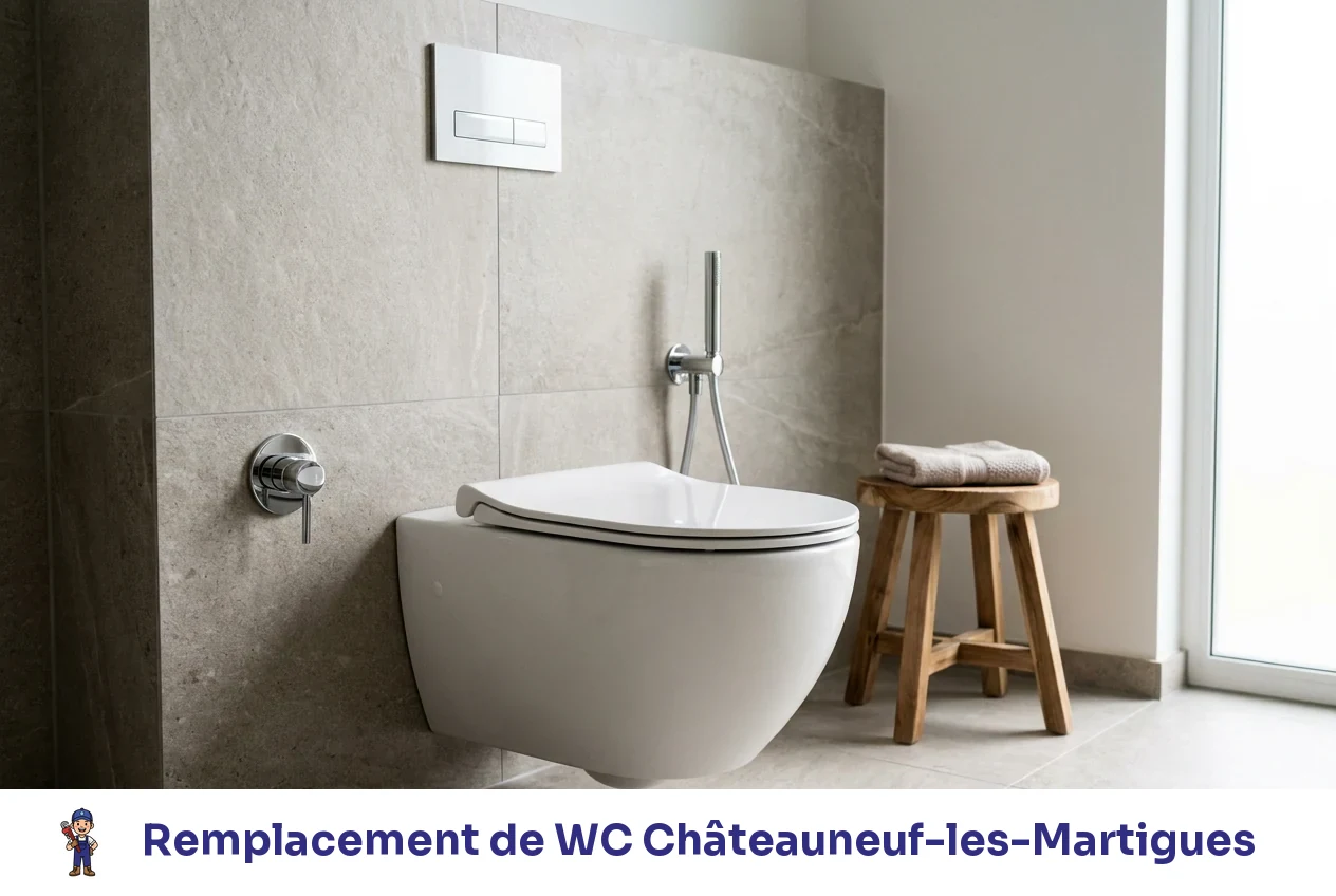 Remplacement de WC à Châteauneuf-les-Martigues
