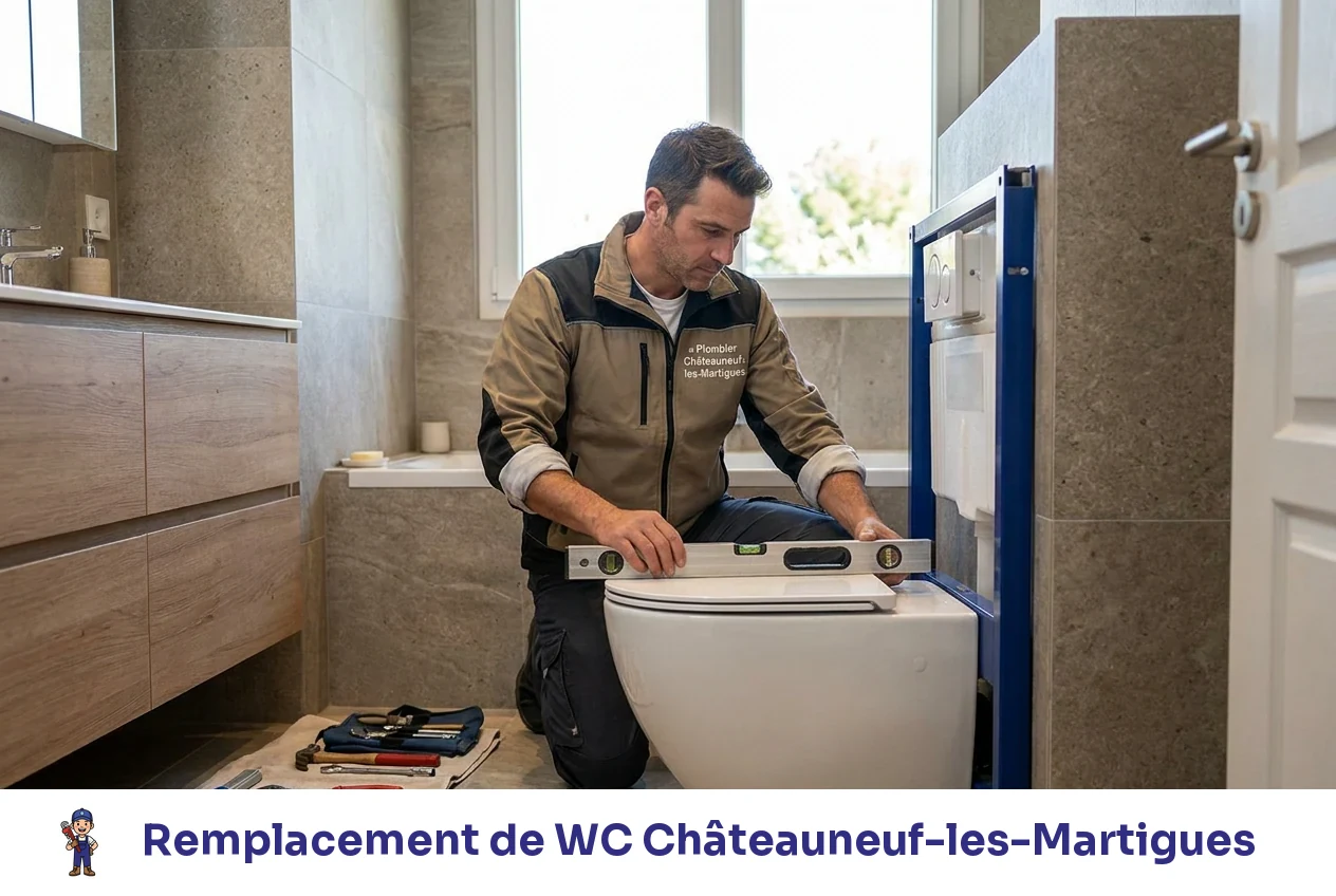 Remplacement de WC à Châteauneuf-les-Martigues